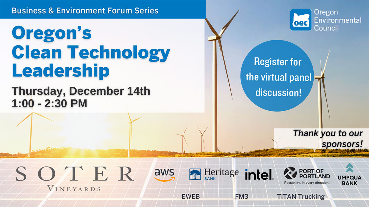 Oregon Clean Technology Leadership Biz-Forum Dec 2023