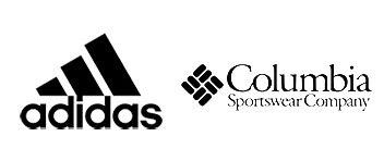 Adidas and Columbia Sportswear logos