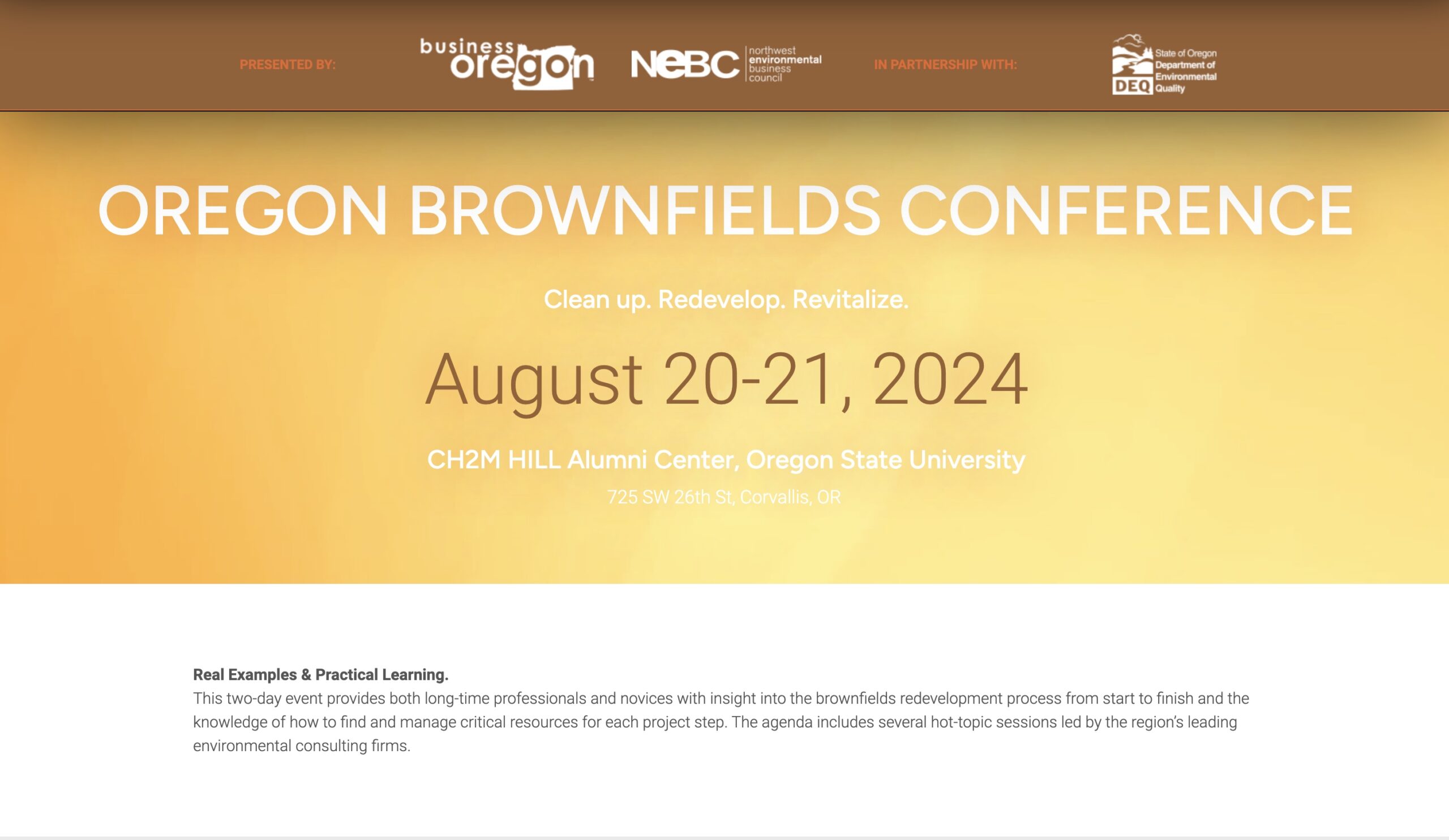 Oregon Brownfields Conference 2024